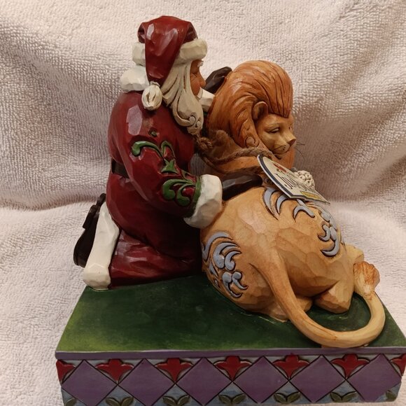 NIB JIM SHORE "PEACE" RESIN Classic Santa w/ Lion and Lamb - 4022920 - Picture 5 of 8